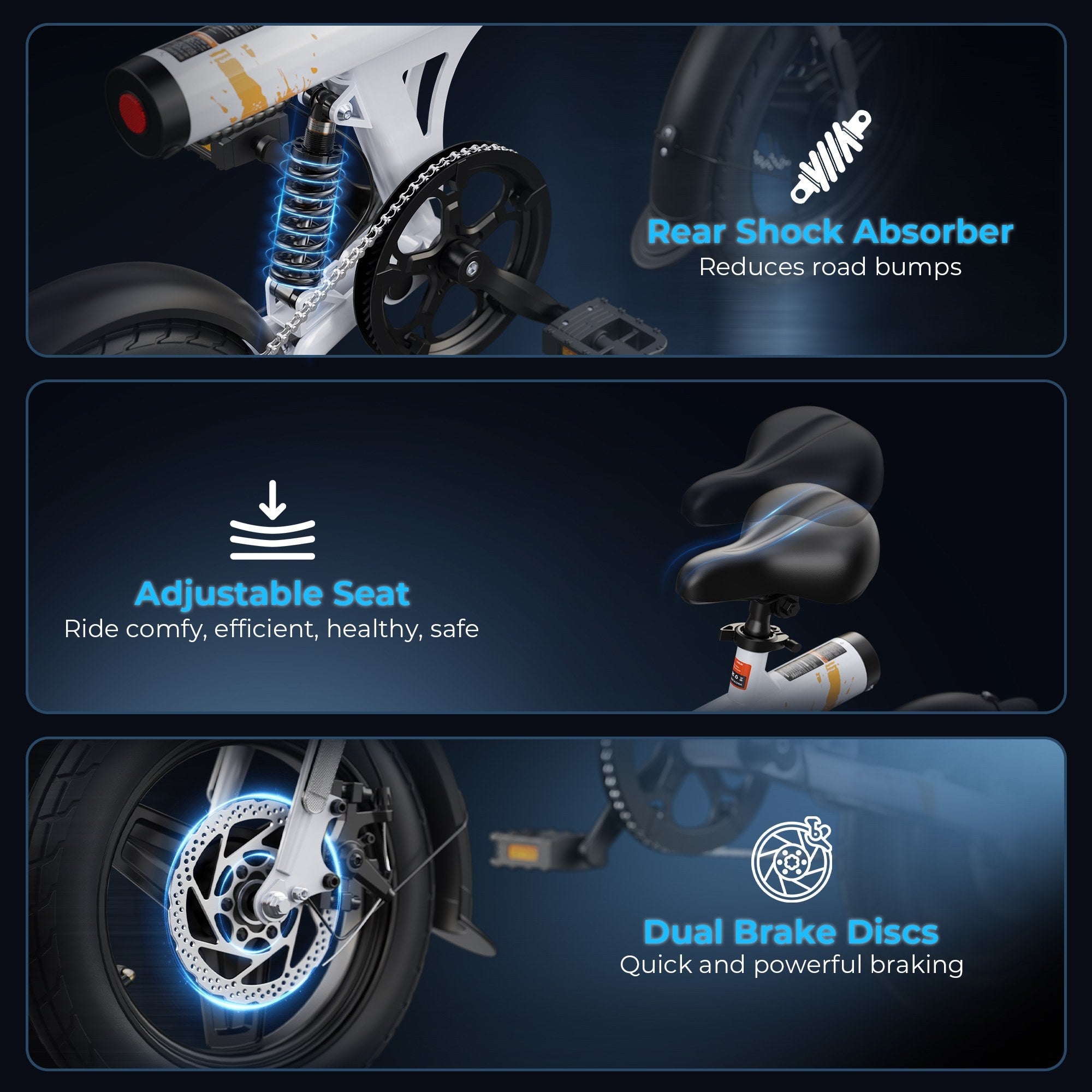 Varun C14-1 Mini Electric Bike 36V 7.8Ah 20MPH 14 Inch E-Bike 7