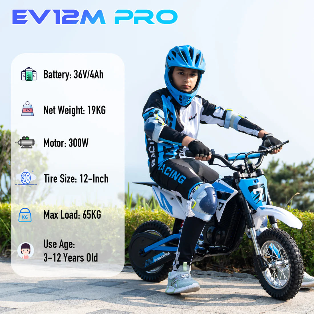 Evercross EV12M Pro 300W Kids Electric Dirt Bike