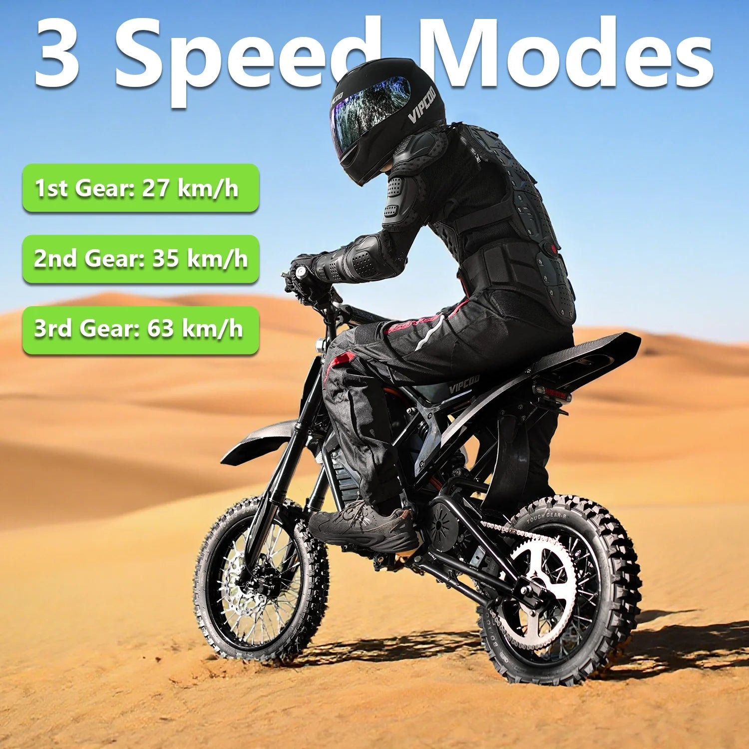 VIPCOO H3 Electric Dirt Bike - Full Suspension - 63KM/H 19
