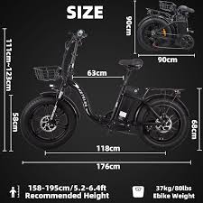 KETELES KF9 20 Inch Folding Electric Bike size and dimensions