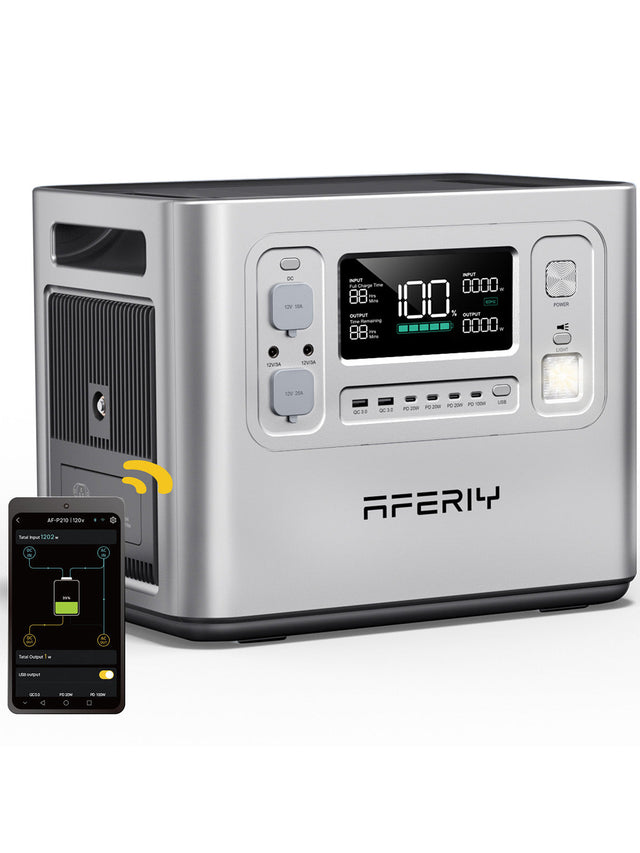 AFERIY P210 Silver Portable Power Station 2400W 2048Wh