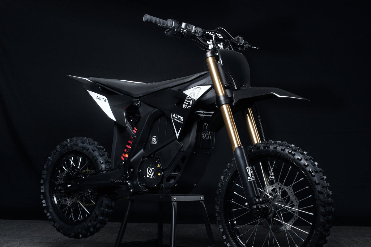 Altis Delta electric pit bike, frame and suspension detail