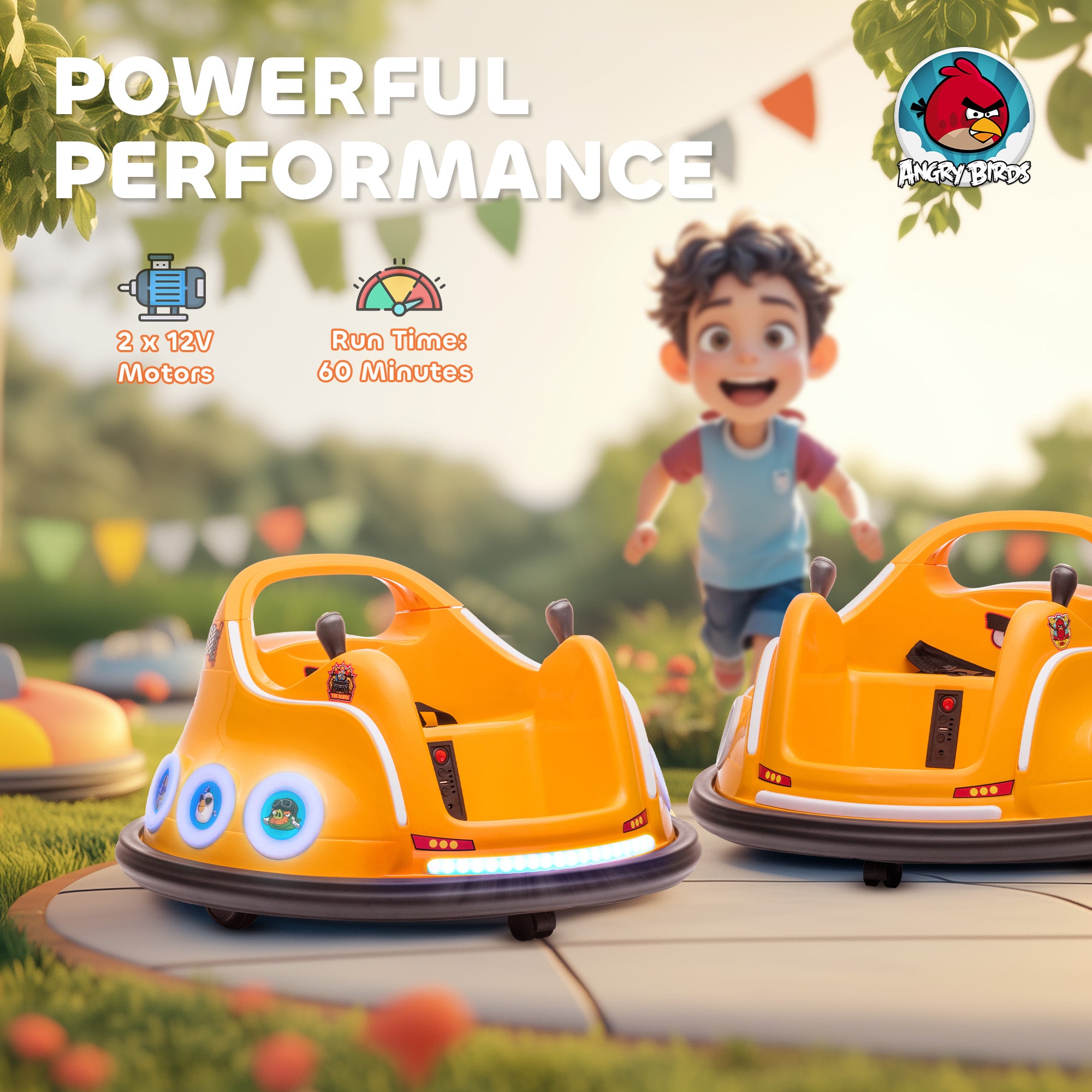 AIYAPLAY Angry Bird 12V Kids Bumper Car