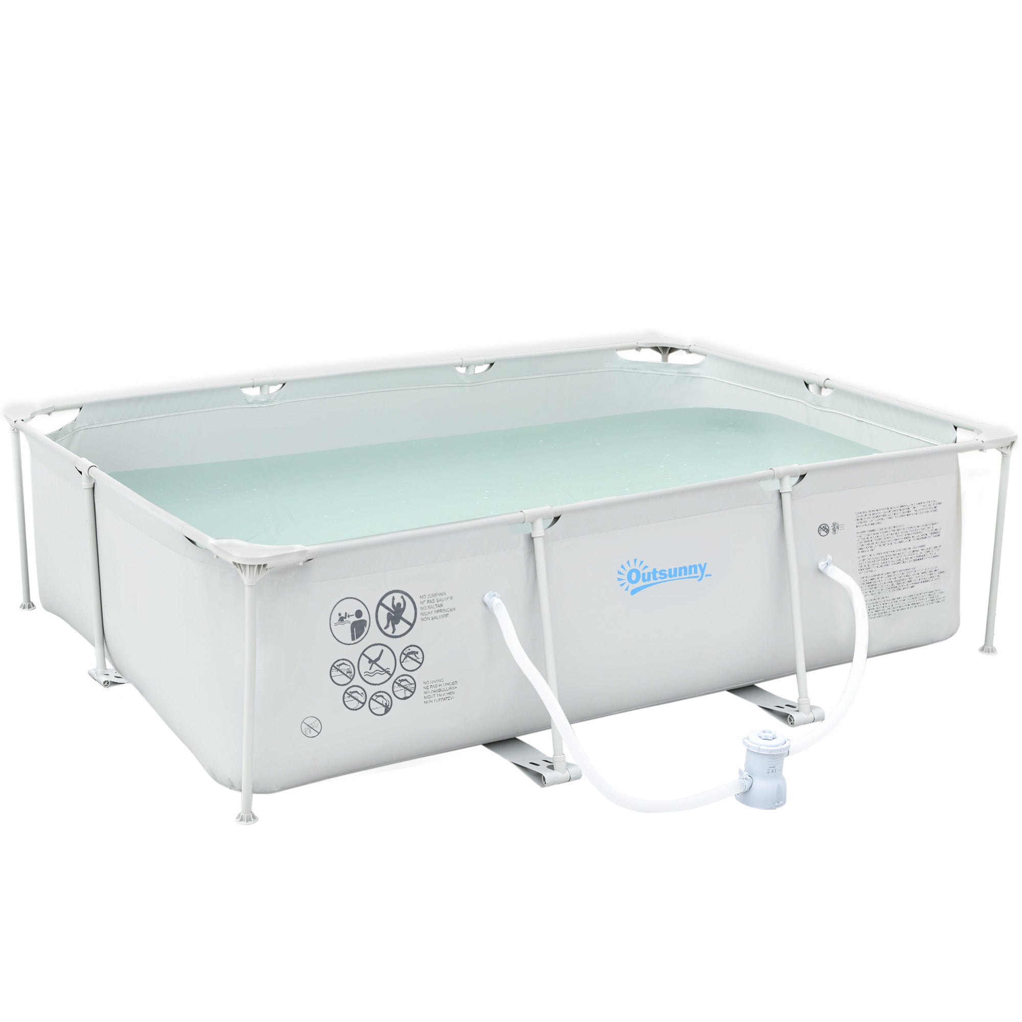 Outsunny Steel Frame Garden Pool 9