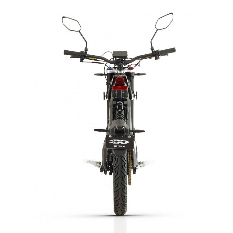 Talaria X3 Road Legal Electric Bike – road-legal rear profile and lighting view