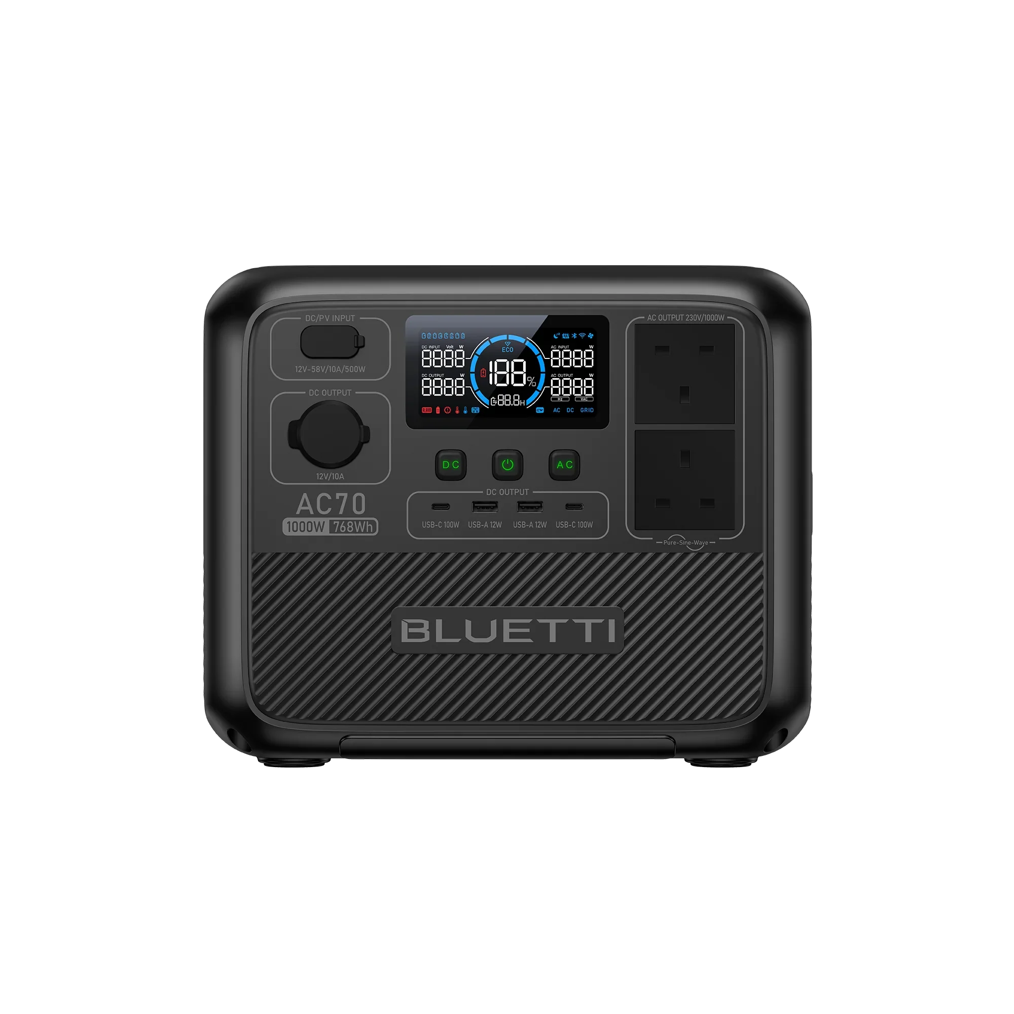 BLUETTI AC70 Portable Power Station 1,000W 768Wh - Trail Surge