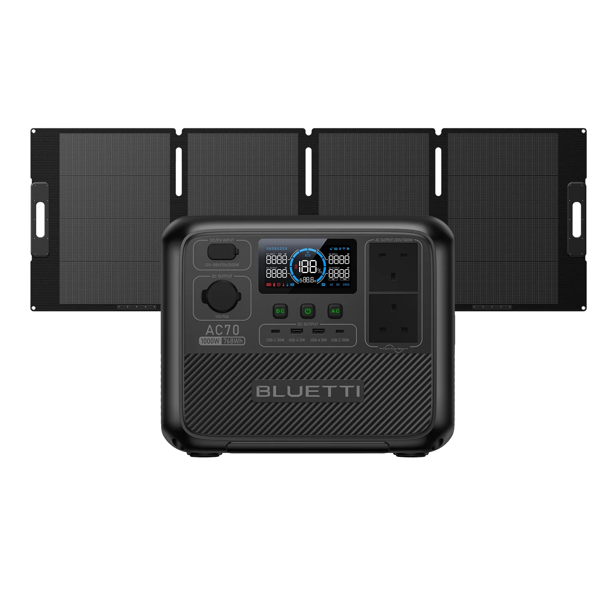 BLUETTI AC70 Portable Power Station 1,000W 768Wh - Trail Surge