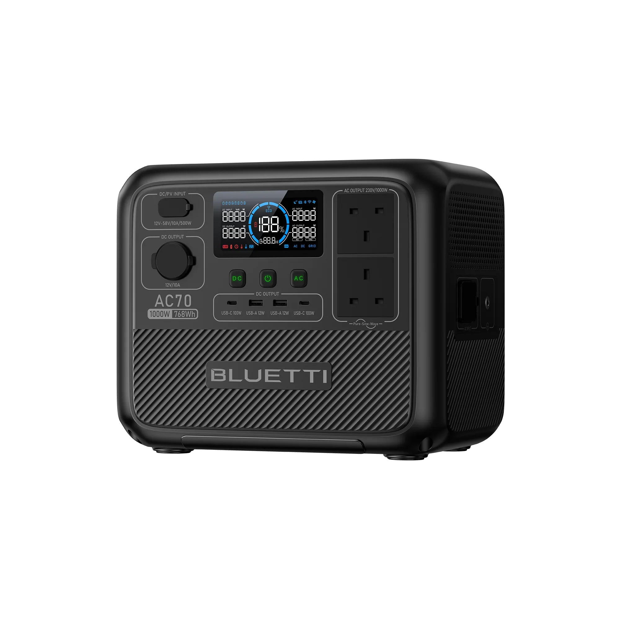 BLUETTI AC70 Portable Power Station 1,000W 768Wh - Trail Surge