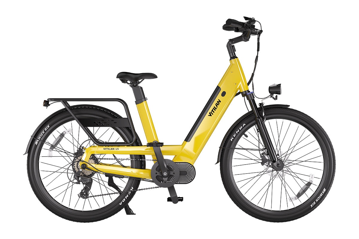 Vitilan L5 Electric Bike - Yellow side view