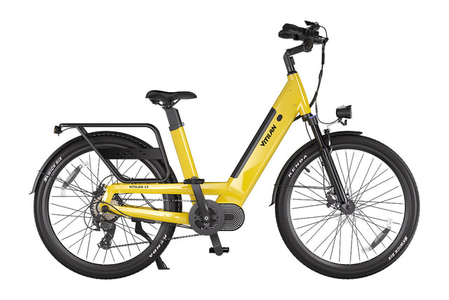 Vitilan L5 Electric Bike - Yellow side view