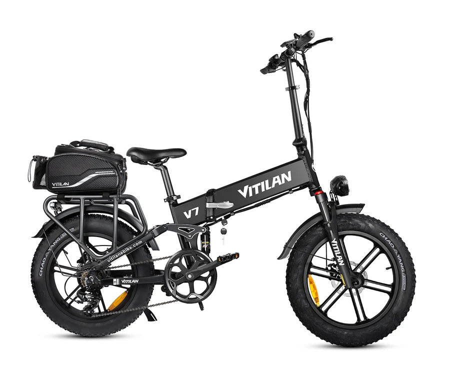 Vitilan V7 750W Folding Full Suspension Fat Tyre Electric Bike – 48V 20Ah 7