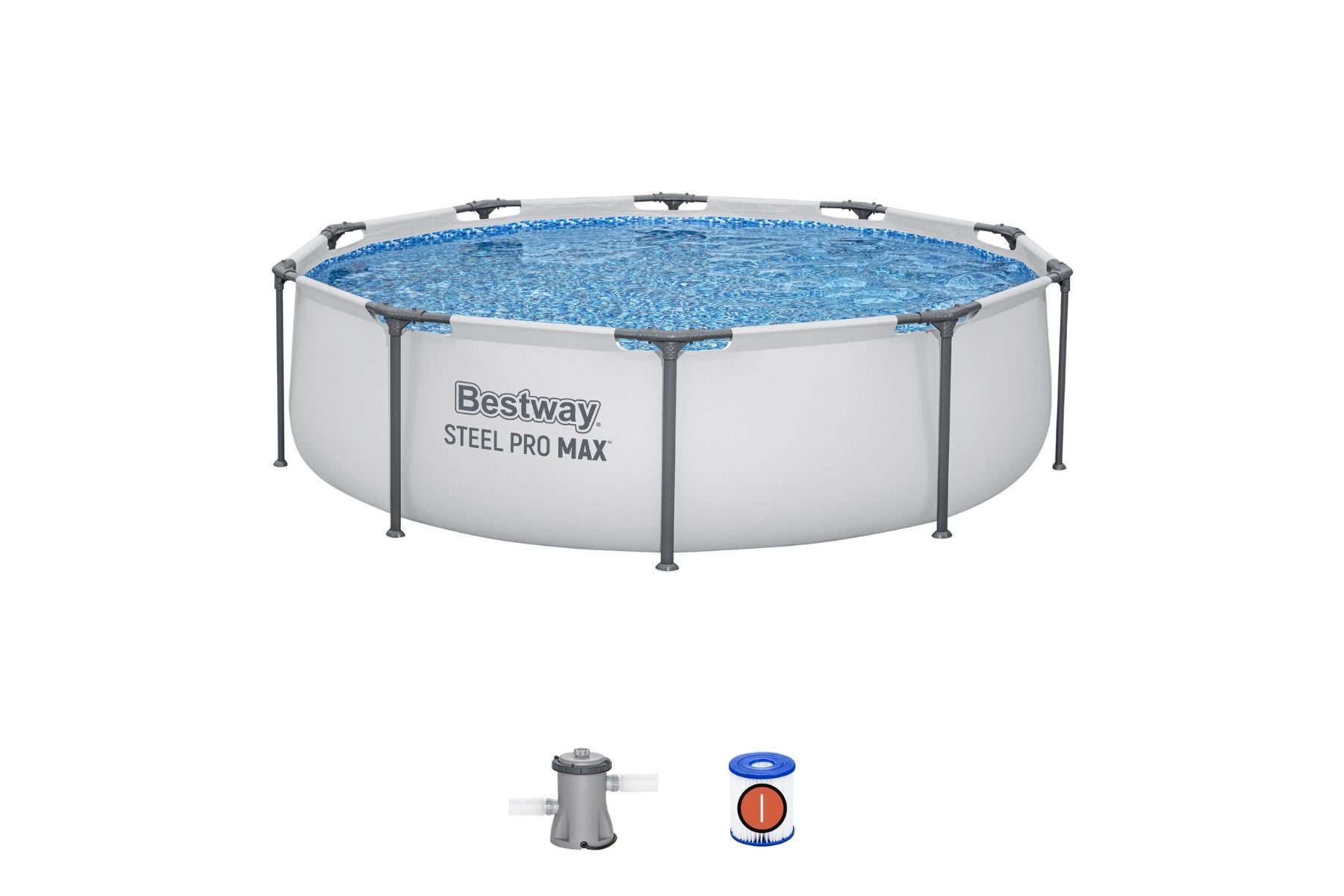 Bestway 10' x 30" Steel Pro Max Frame Pool Set - official Bestway gallery image 2