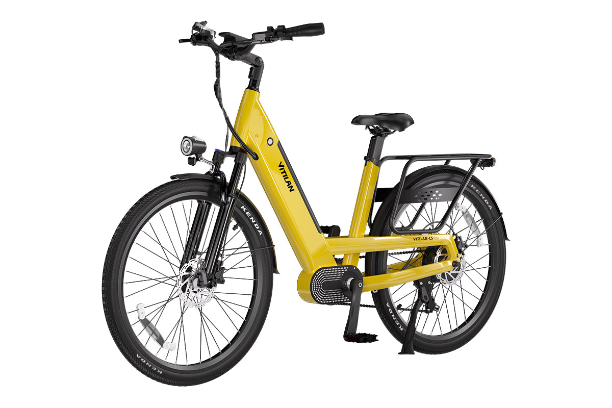 Vitilan L5 Electric Bike - Yellow alternate angle