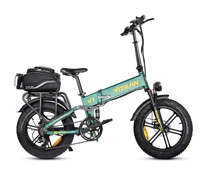Vitilan V7 750W Folding Full Suspension Fat Tyre Electric Bike – 48V 20Ah 6
