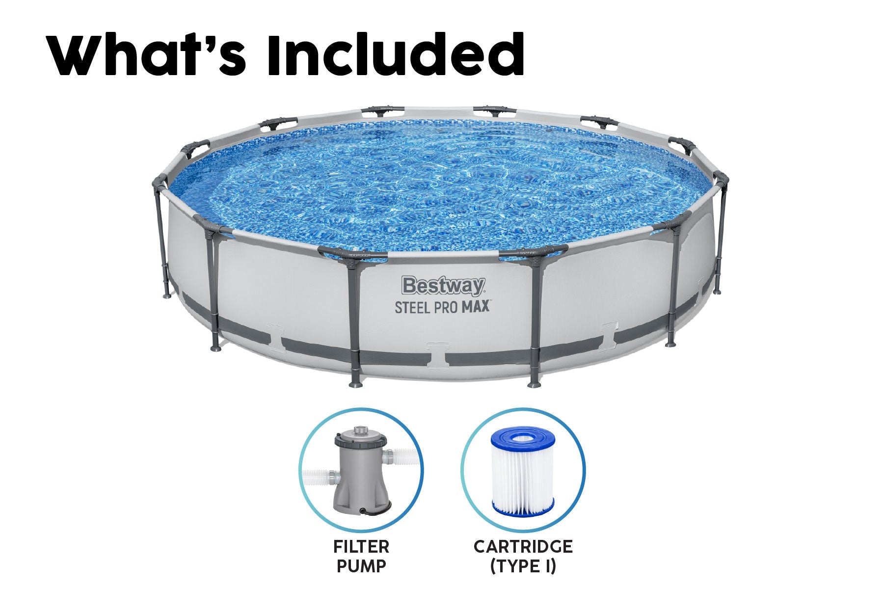 Bestway 12' x 39.5" Steel Pro Frame Pool Set - official Bestway gallery image 5