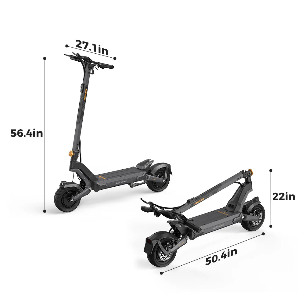 Ausom L2 MAX Dual Motor Electric Scooter 2000W 48V 20.8AH 14