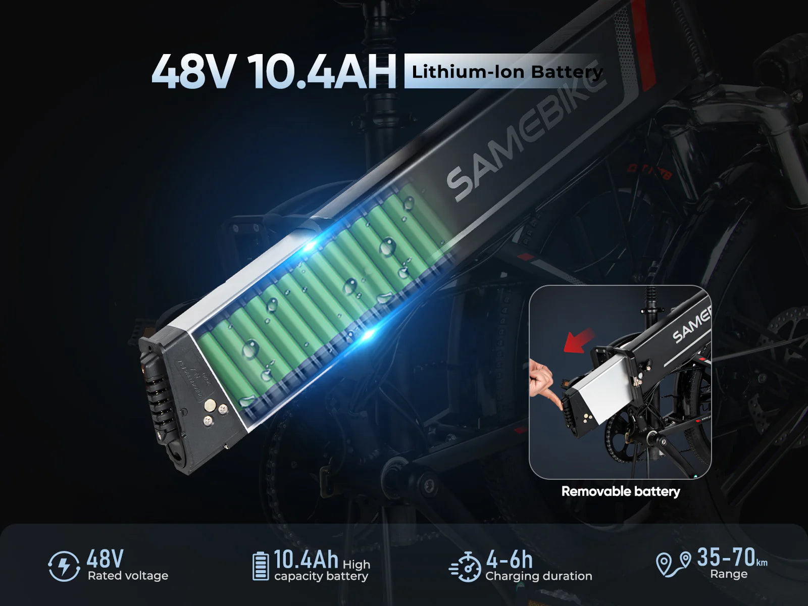 Samebike 20LVXD30-II Electric Bike 11