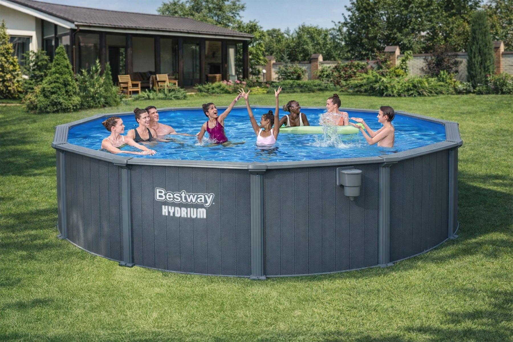 Bestway Hydrium 18ft x 52in Round Steel Wall Above Ground Pool Set - image 2
