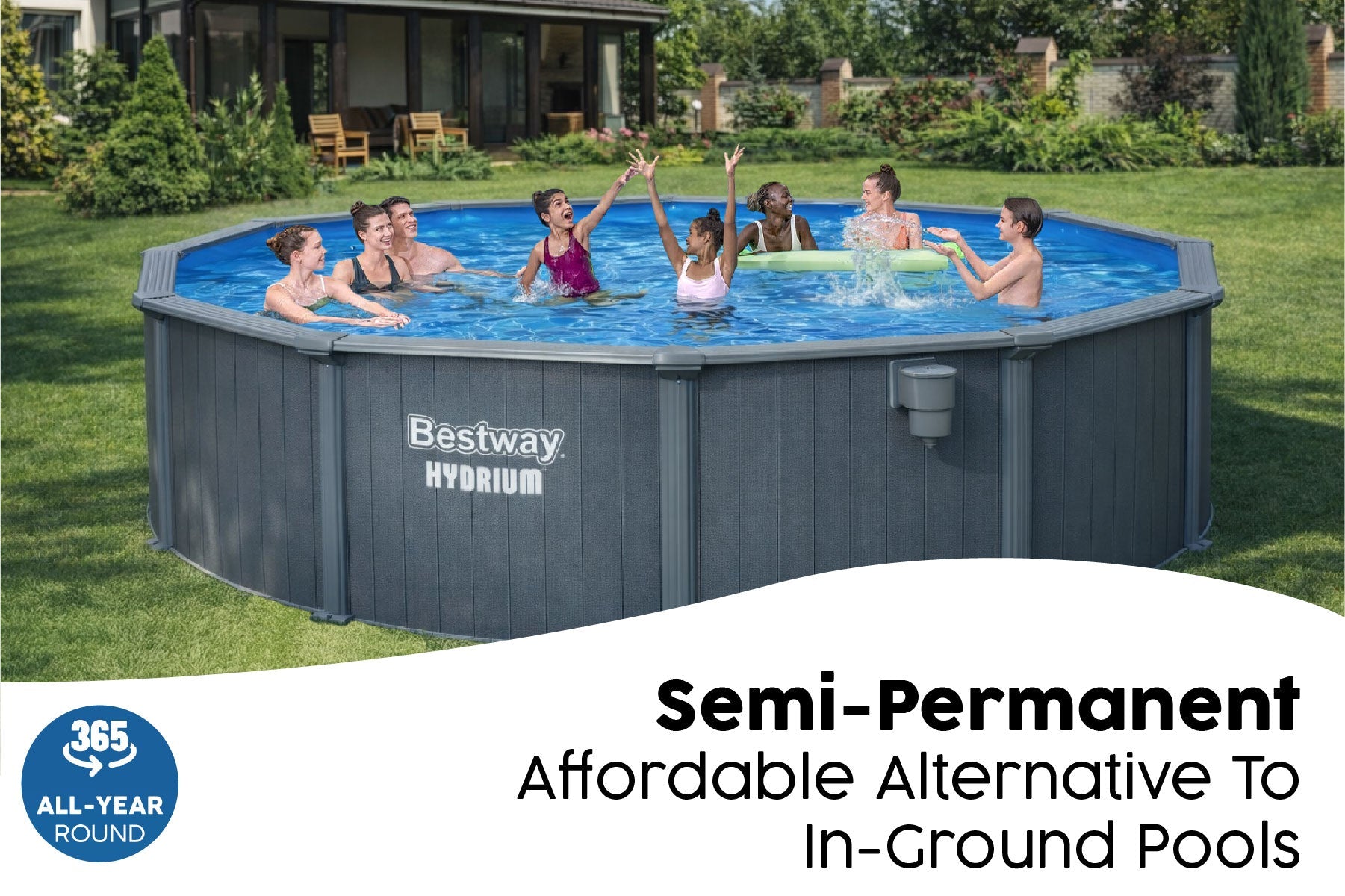 Bestway Hydrium 18ft x 52in Round Steel Wall Above Ground Pool Set - image 4