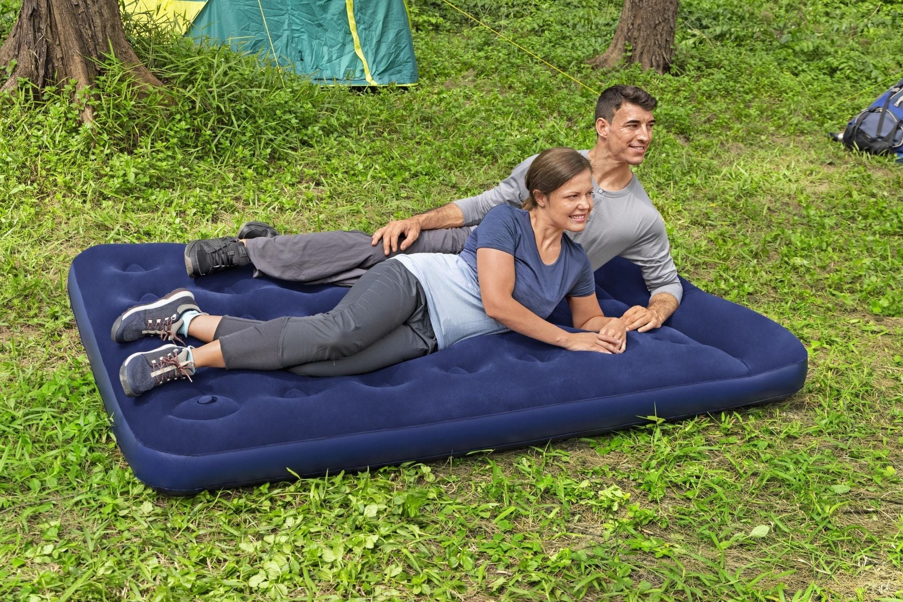 Bestway Double Easy Inflate Flocked Airbed