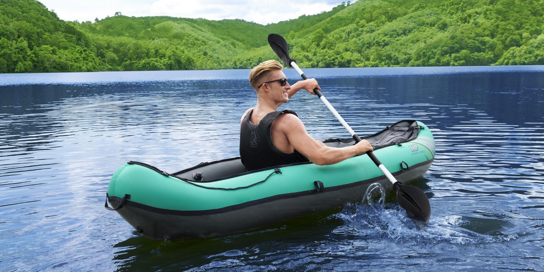 Bestway Hydro-Force Ventura Elite X1 1 Person Inflatable Kayak Set - product detail image