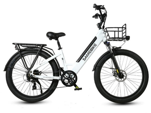 Samebike RS A01 Plus Electric Bike in White – main product view