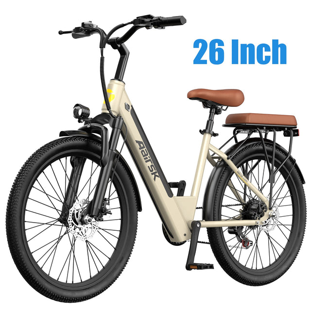 Aairsk S600 Step-Through Electric Bike in Khaki