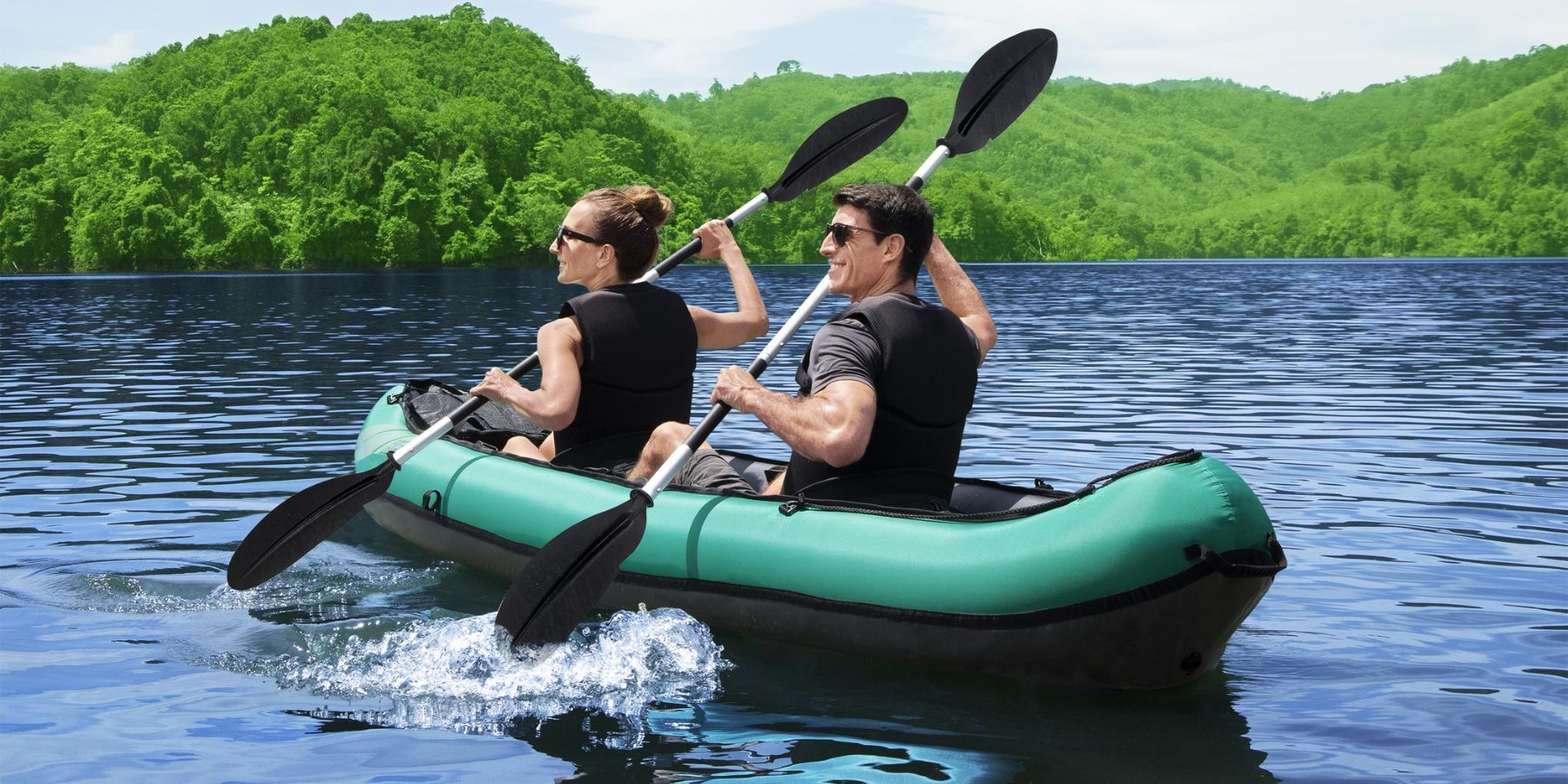 Bestway Hydro-Force Ventura Elite X2 2 Person Inflatable Kayak Set - product detail image