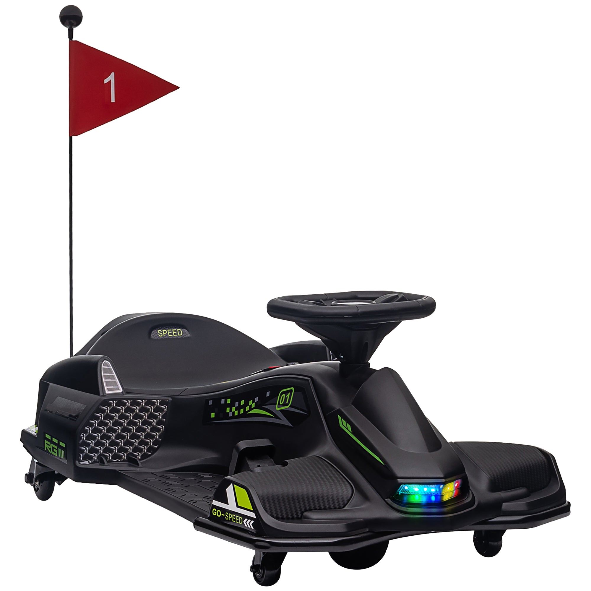 HOMCOM 12V Kids Electric Go-Kart - Black
