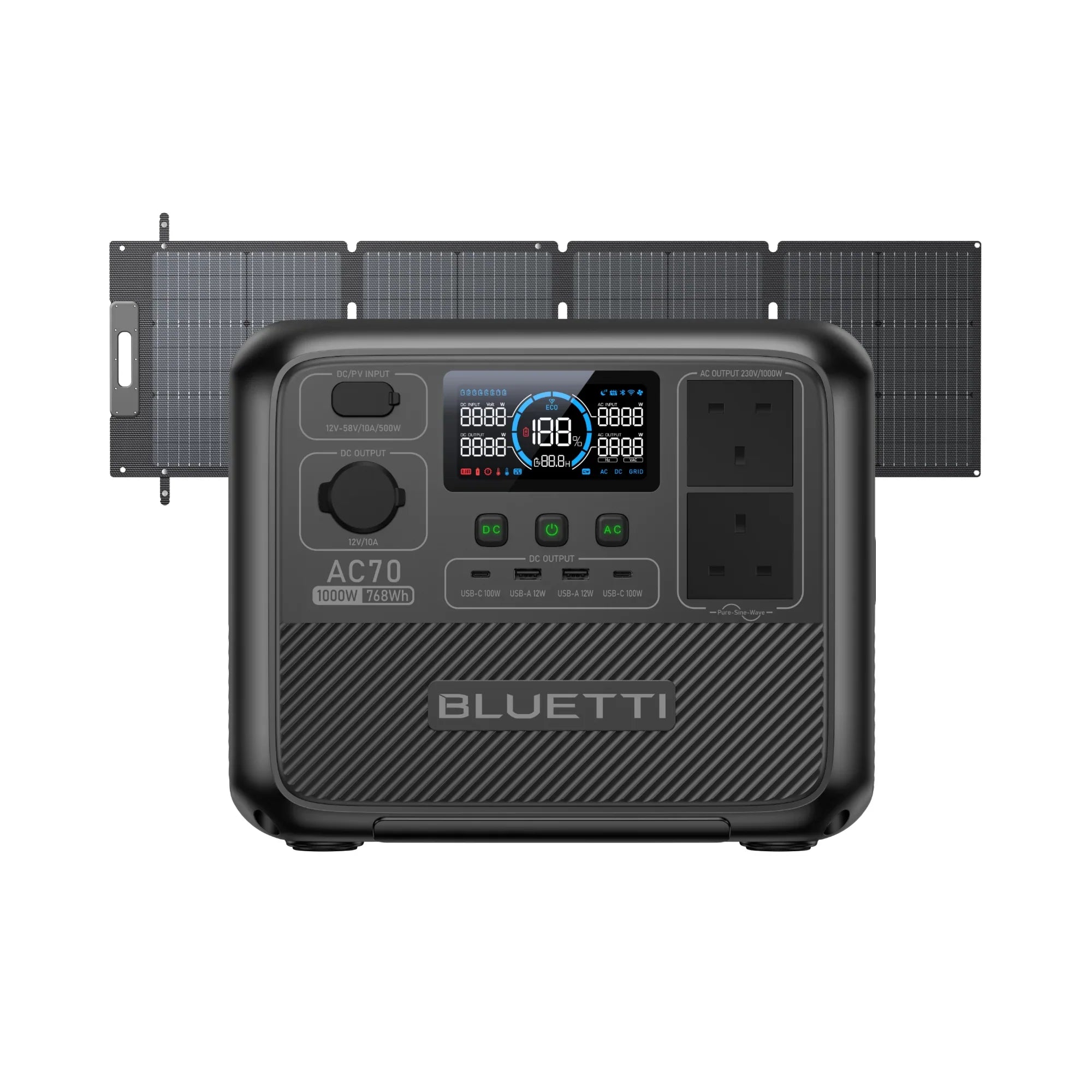 BLUETTI AC70 Portable Power Station 1,000W 768Wh - Trail Surge
