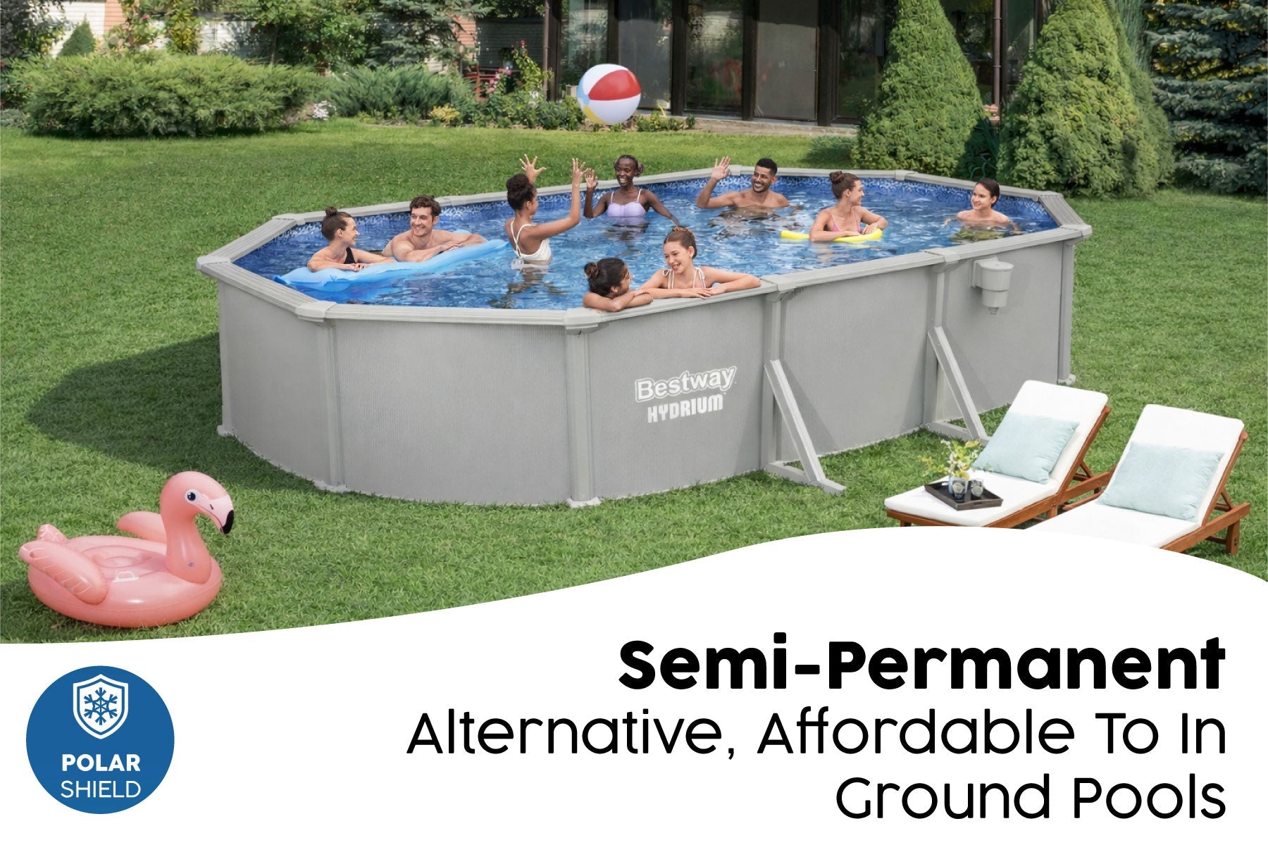 Bestway Hydrium 20ft x 48in Oval Steel Wall Above Ground Pool Set - image 3