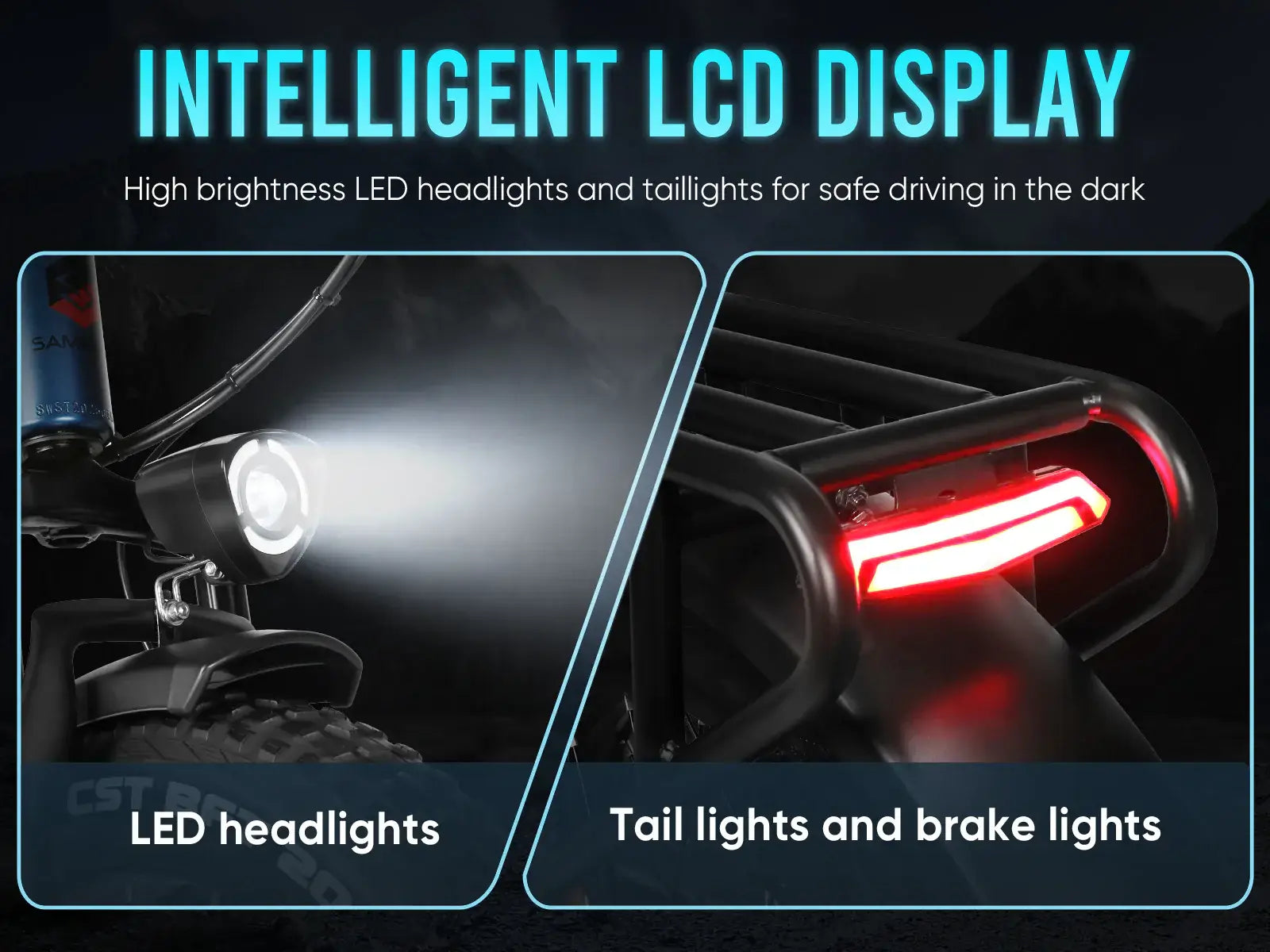 Samebike RS-A02 Pro Electric Bike 250W 48V 15Ah Fat Tyre E-Bike Samebike