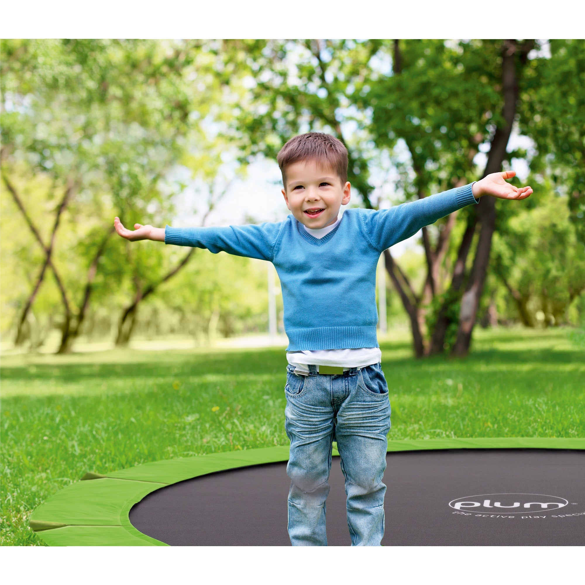 Plum 12ft In-Ground Trampoline Springsafe Trampoline & Enclosure