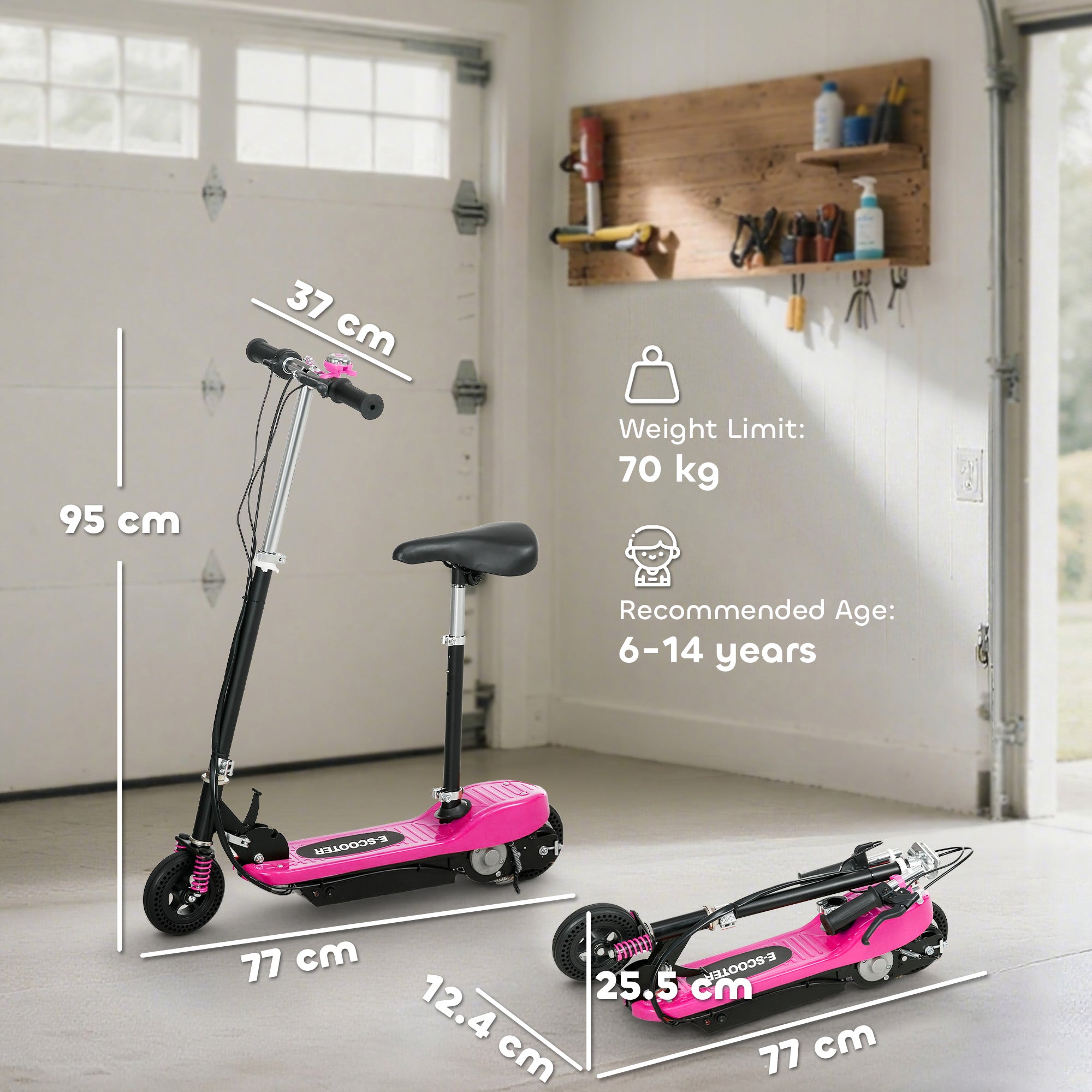 HOMCOM Kids Electric Scooter 15km/h
