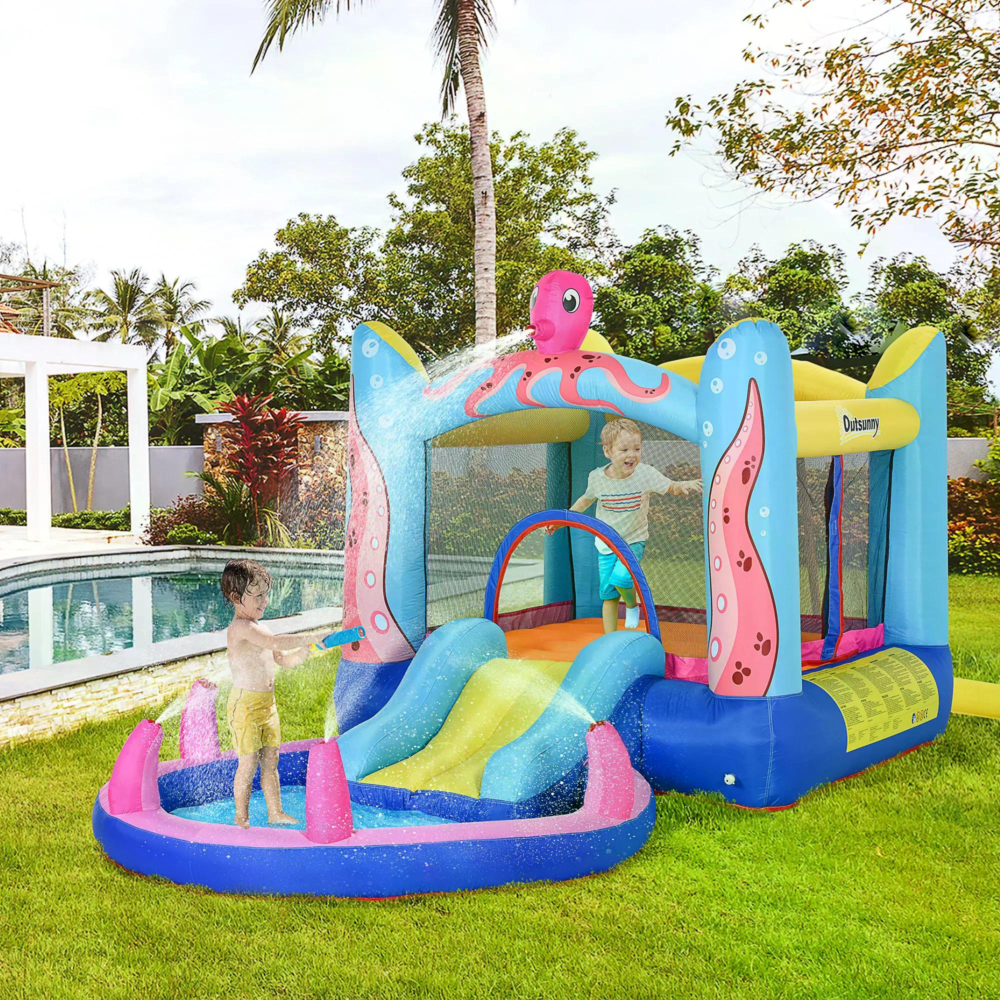 Outsunny Octopus Bouncy Castle Water Park