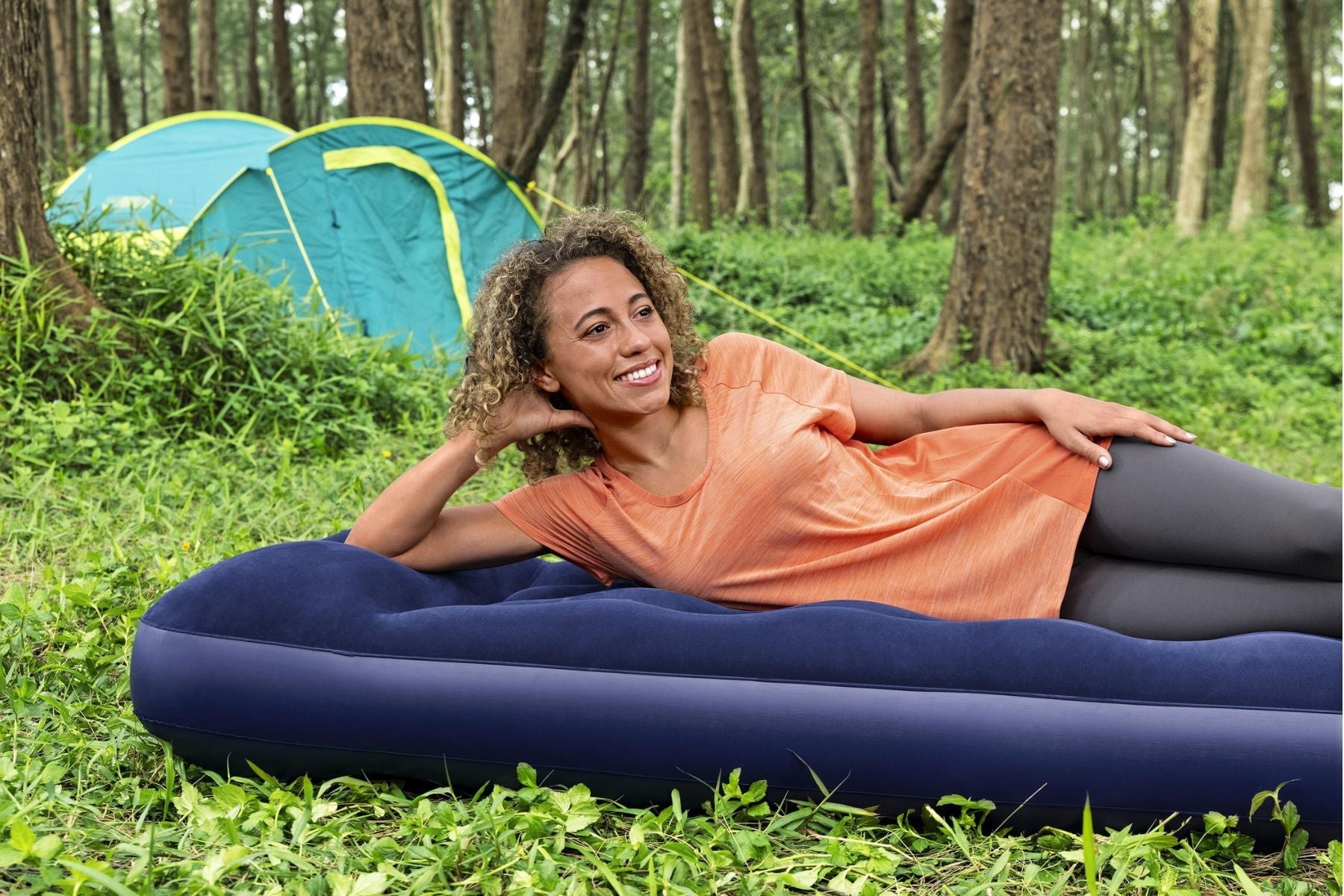 Bestway Single Easy Inflate Flocked Airbed