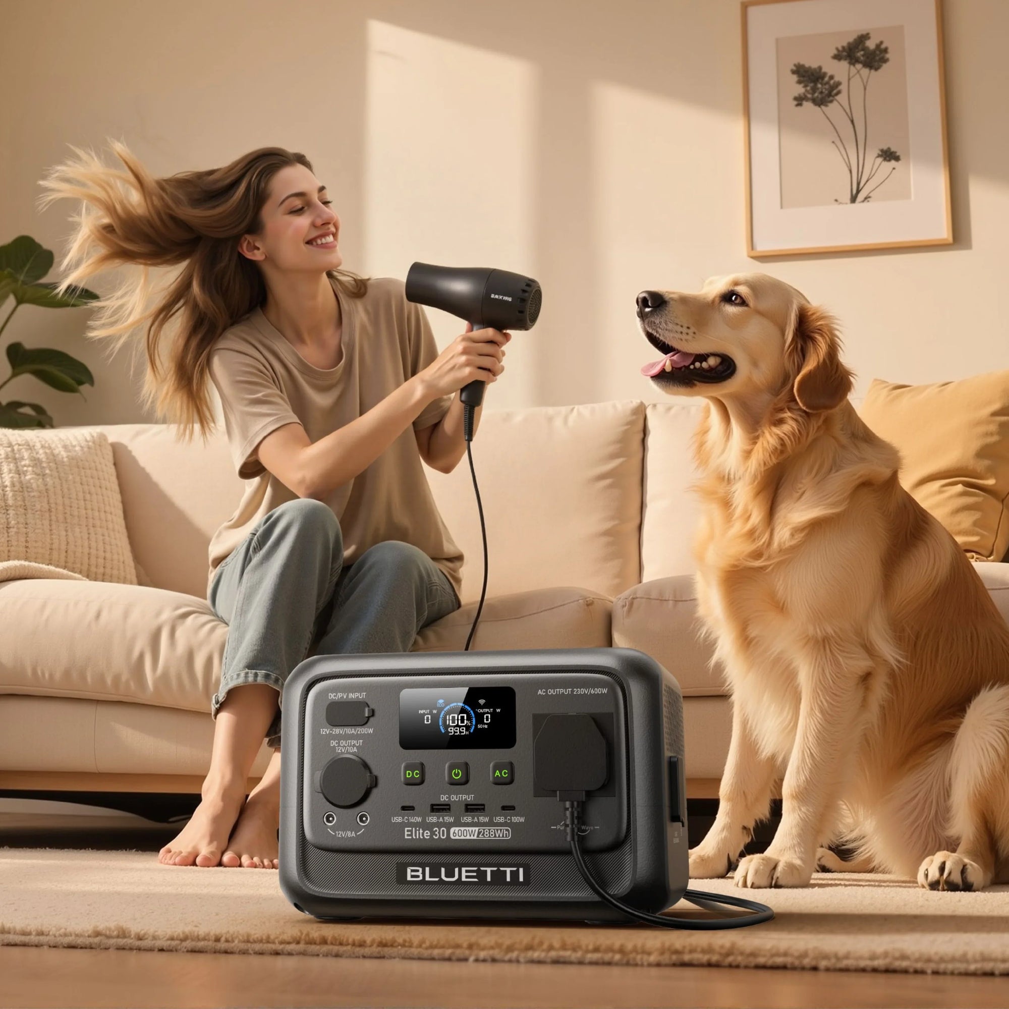 BLUETTI Elite 30 V2 Portable Power Station | 600W 288Wh - Trail Surge