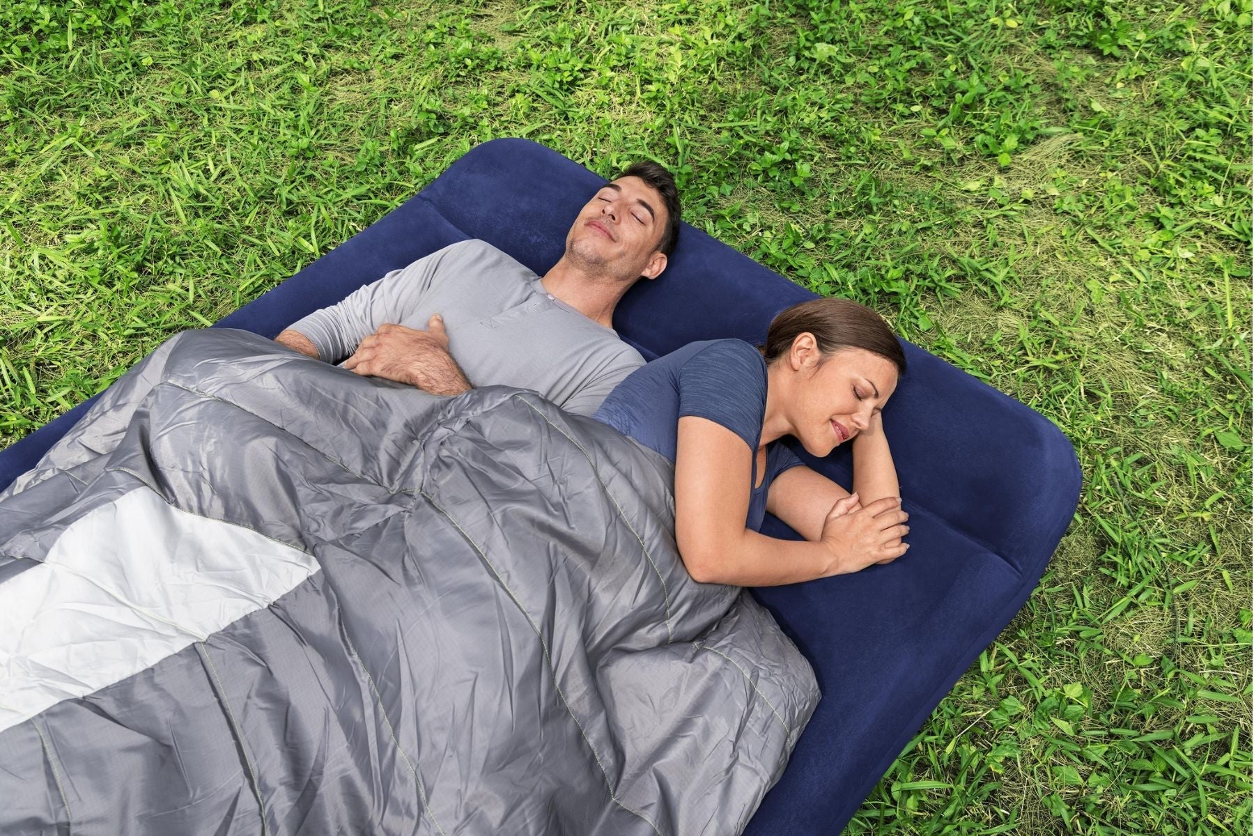 Bestway Double Easy Inflate Flocked Airbed