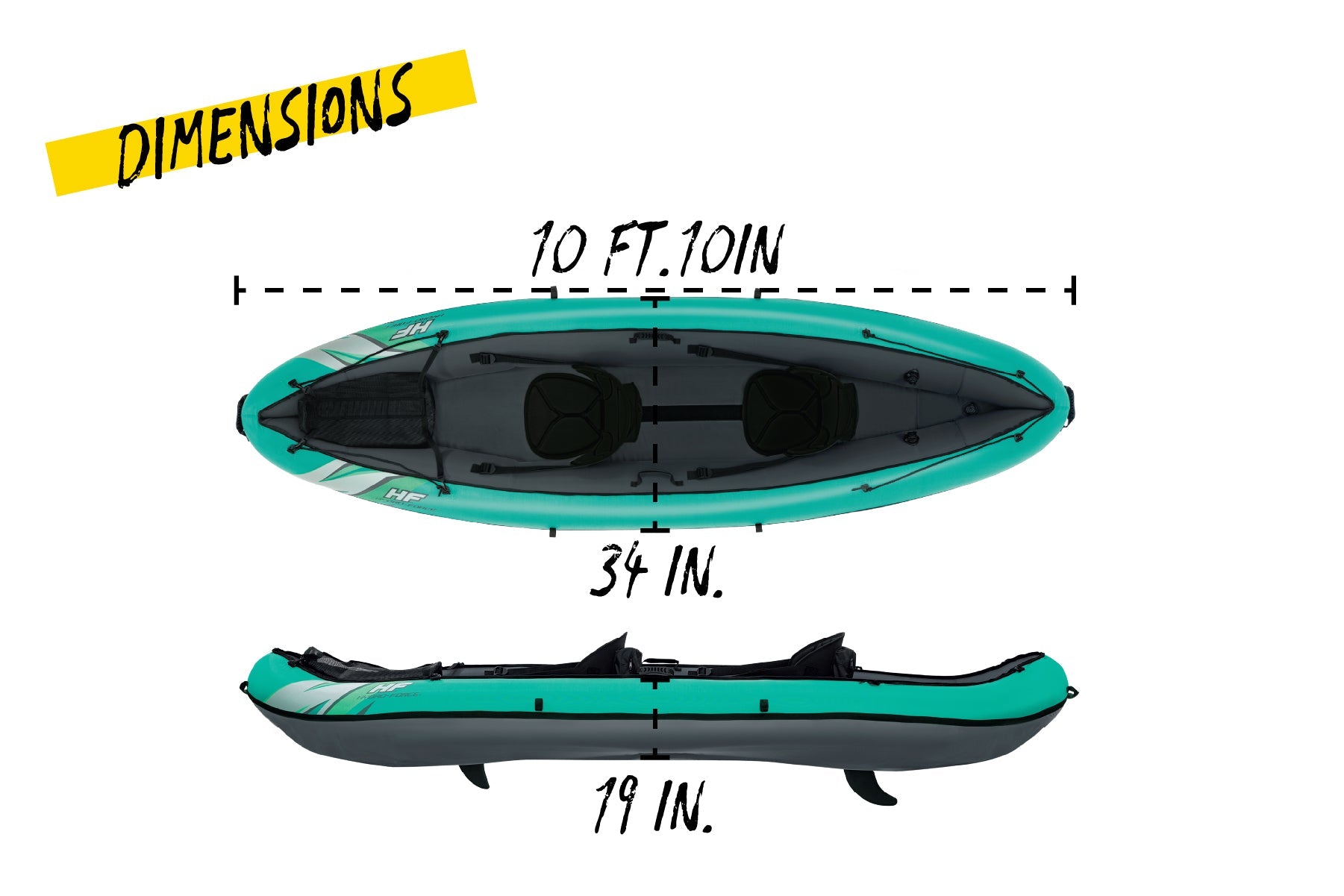 Bestway Hydro-Force Ventura Elite X2 2 Person Inflatable Kayak Set - inflatable kayak lifestyle image
