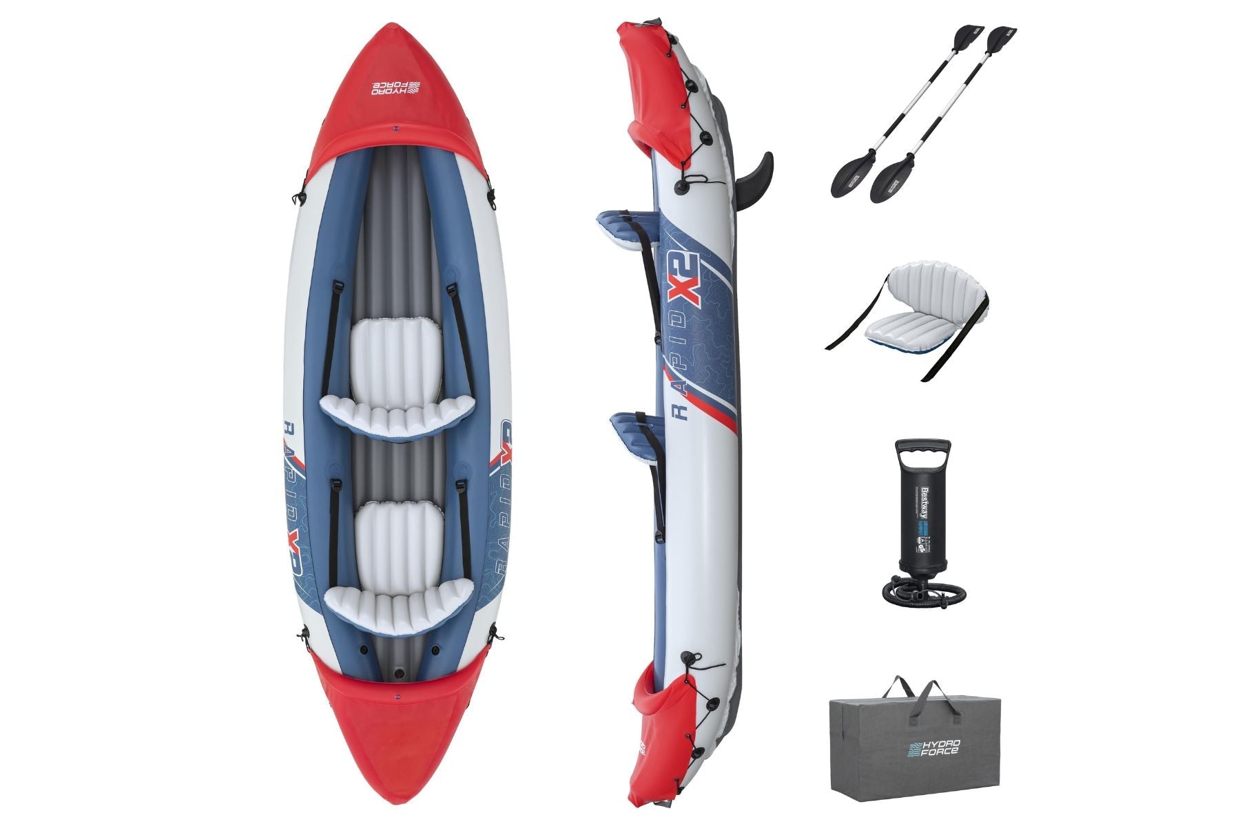 Bestway Hydro-Force Rapid X2 2 Person Inflatable Kayak Set - inflatable kayak lifestyle image