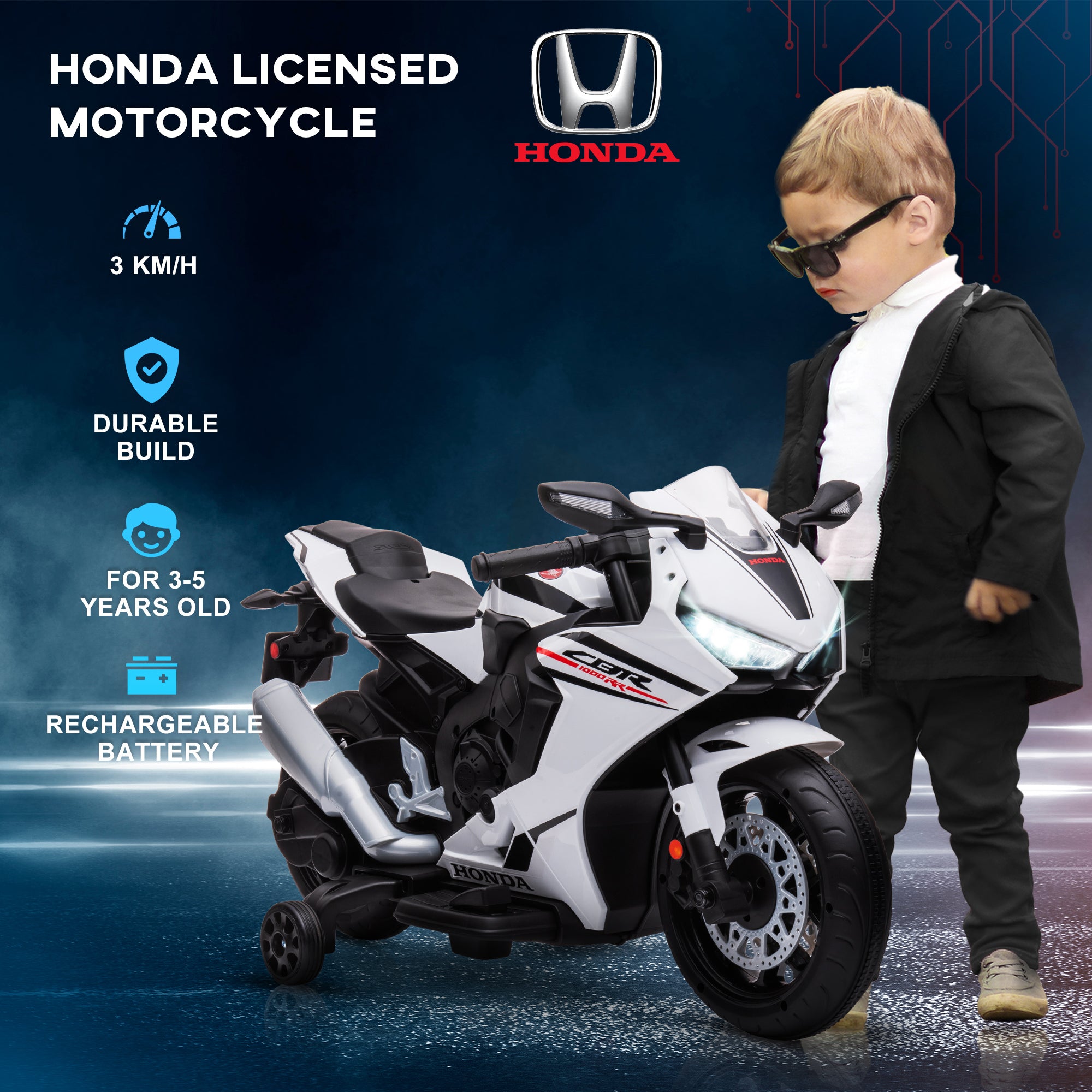 HOMCOM Honda 6V Kids Electric Motorbike