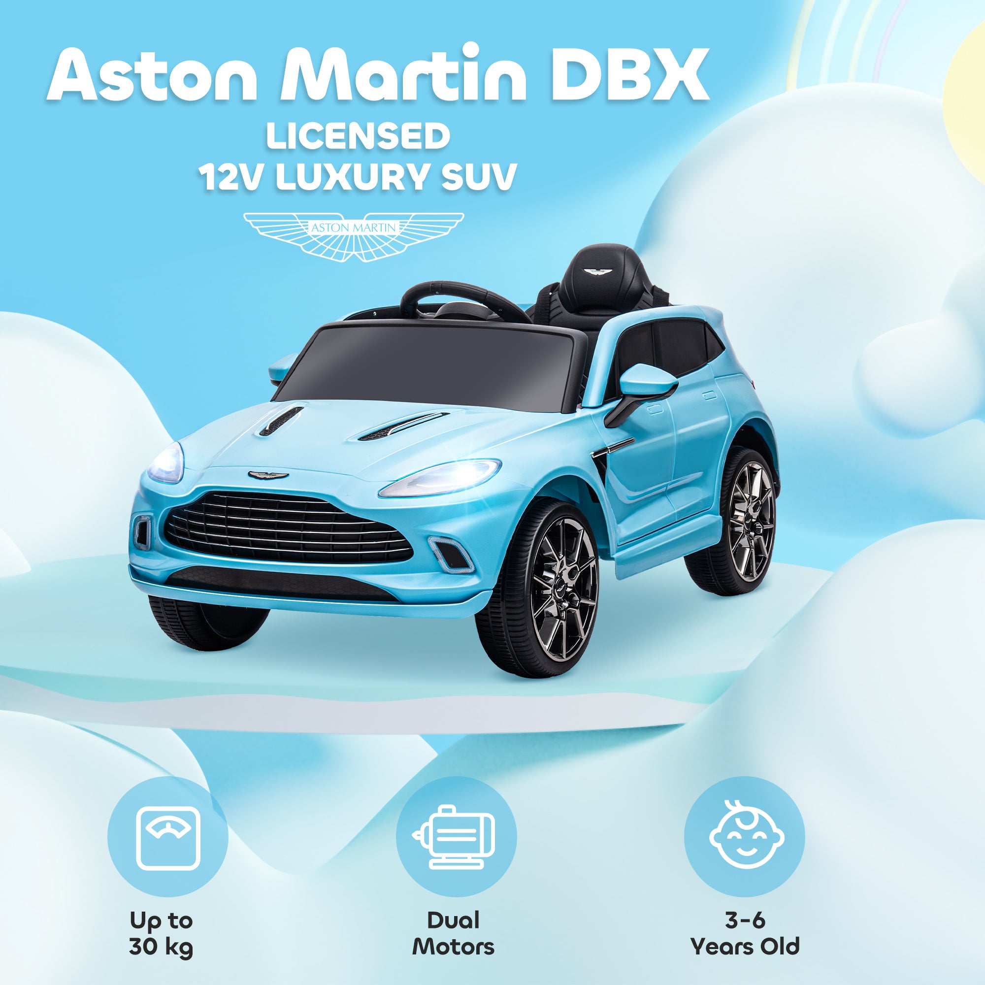 AIYAPLAY Aston Martin DBX 12V Kids Ride-On Car