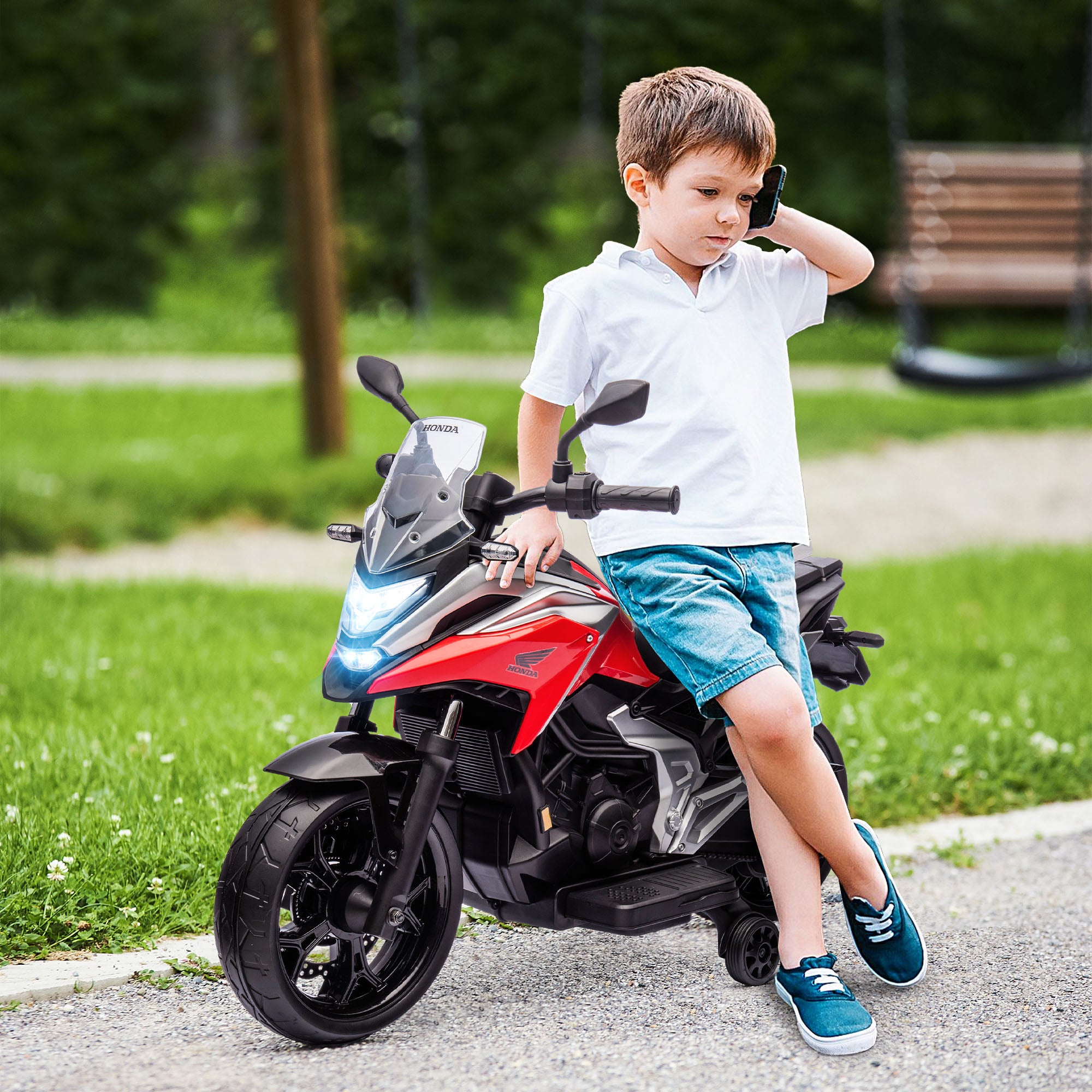 AIYAPLAY Honda 12V Kids Electric Motorbike - Red