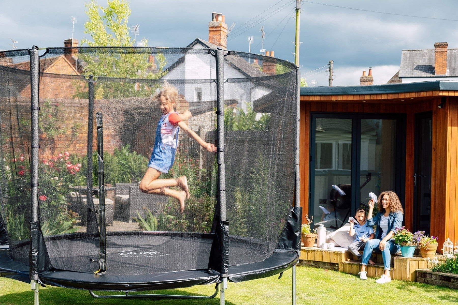 Plum 12ft Space Zone II Evolution Springsafe Trampoline & Enclosure