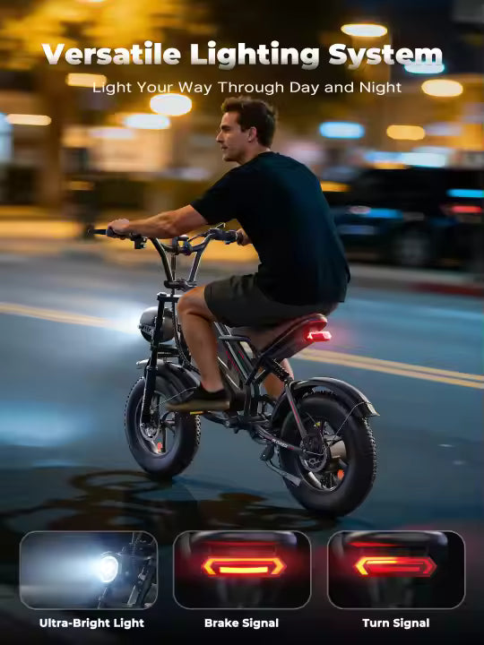 Varun Super Y Small Electric Bike 16inch Fat Tire 250W 48V 13Ah 4