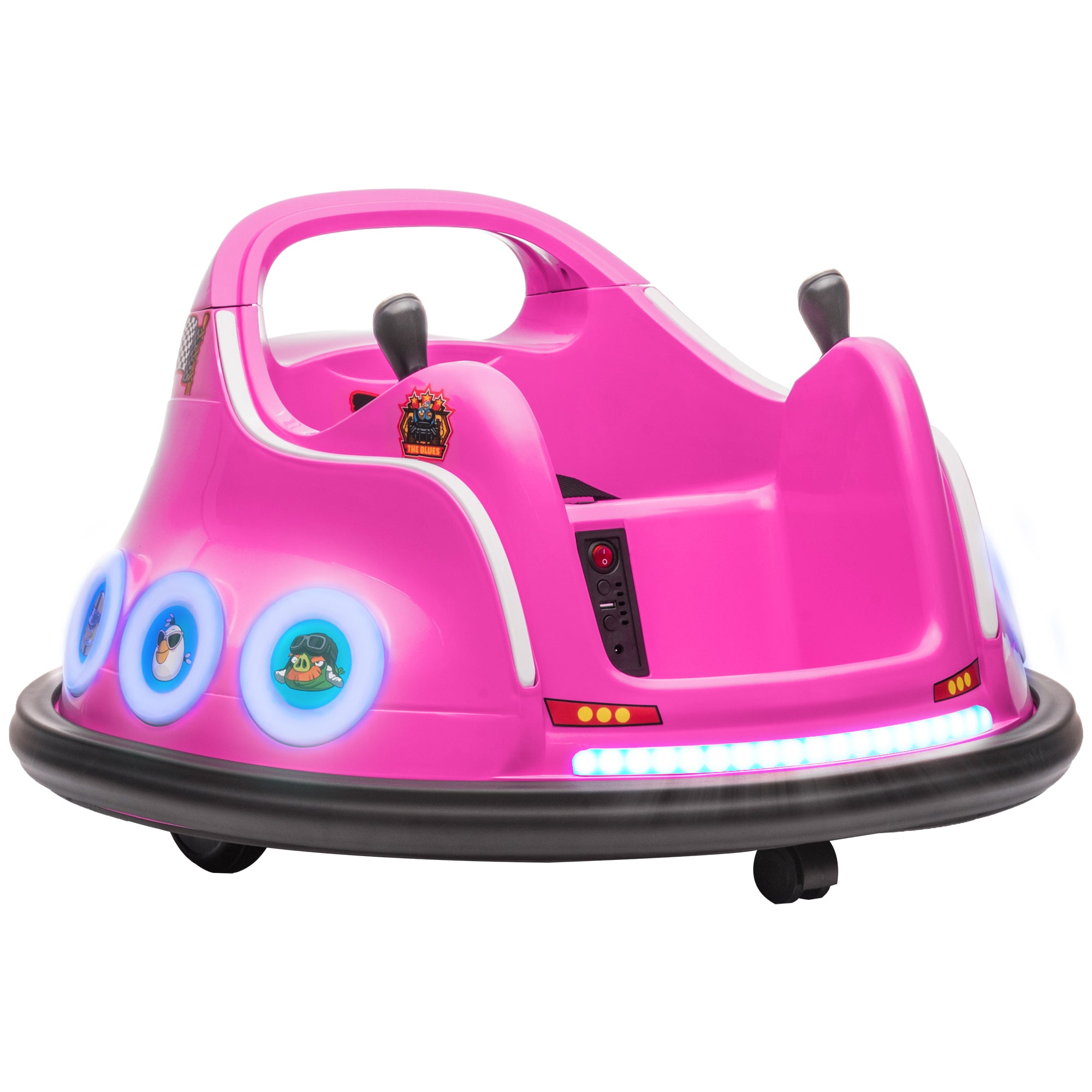 AIYAPLAY Angry Birds 12V Kids Bumper Car - Pink