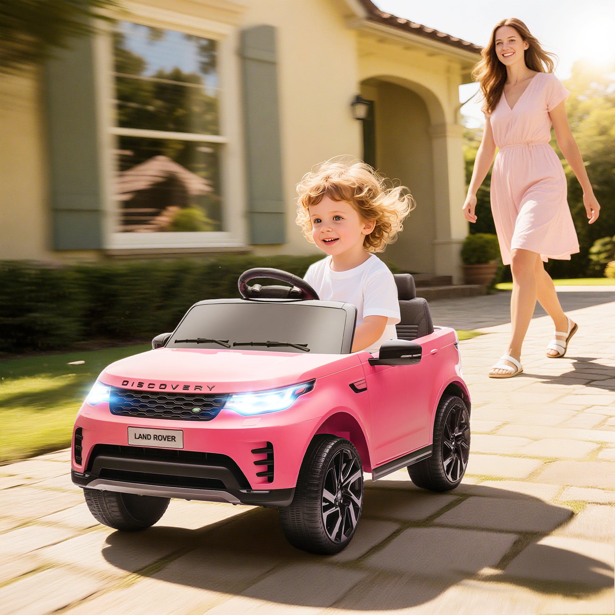 AIYAPLAY Land Rover Discovery 12V Kids Ride-On Car - Pink