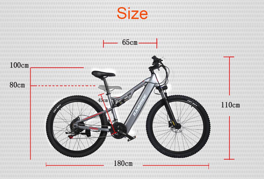 Randride YG90A Electric Mountain Bike dimensions