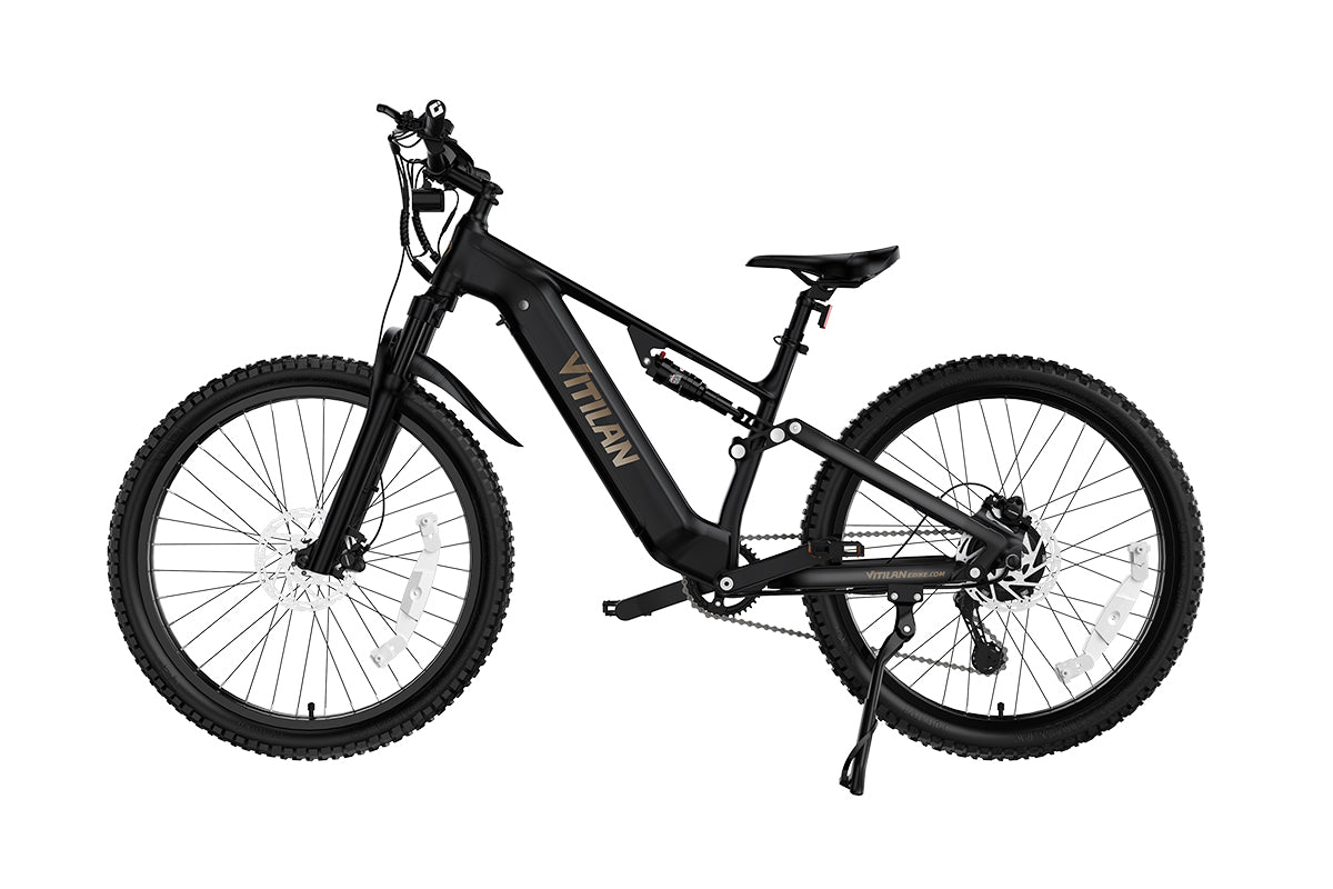 Vitilan M5 black electric mountain bike side view