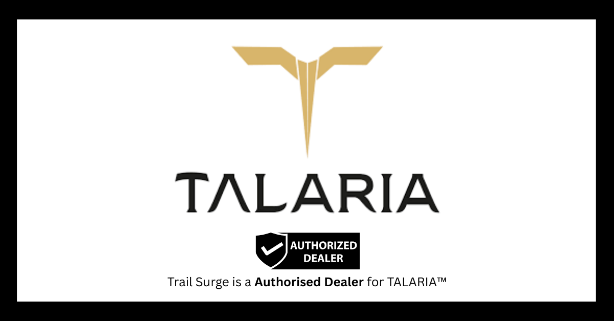 Talaria logo with authorized dealer badge on a white background